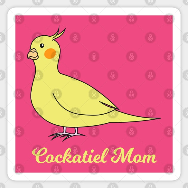 Cockatiel Mom Sticker by Karlsefni Design